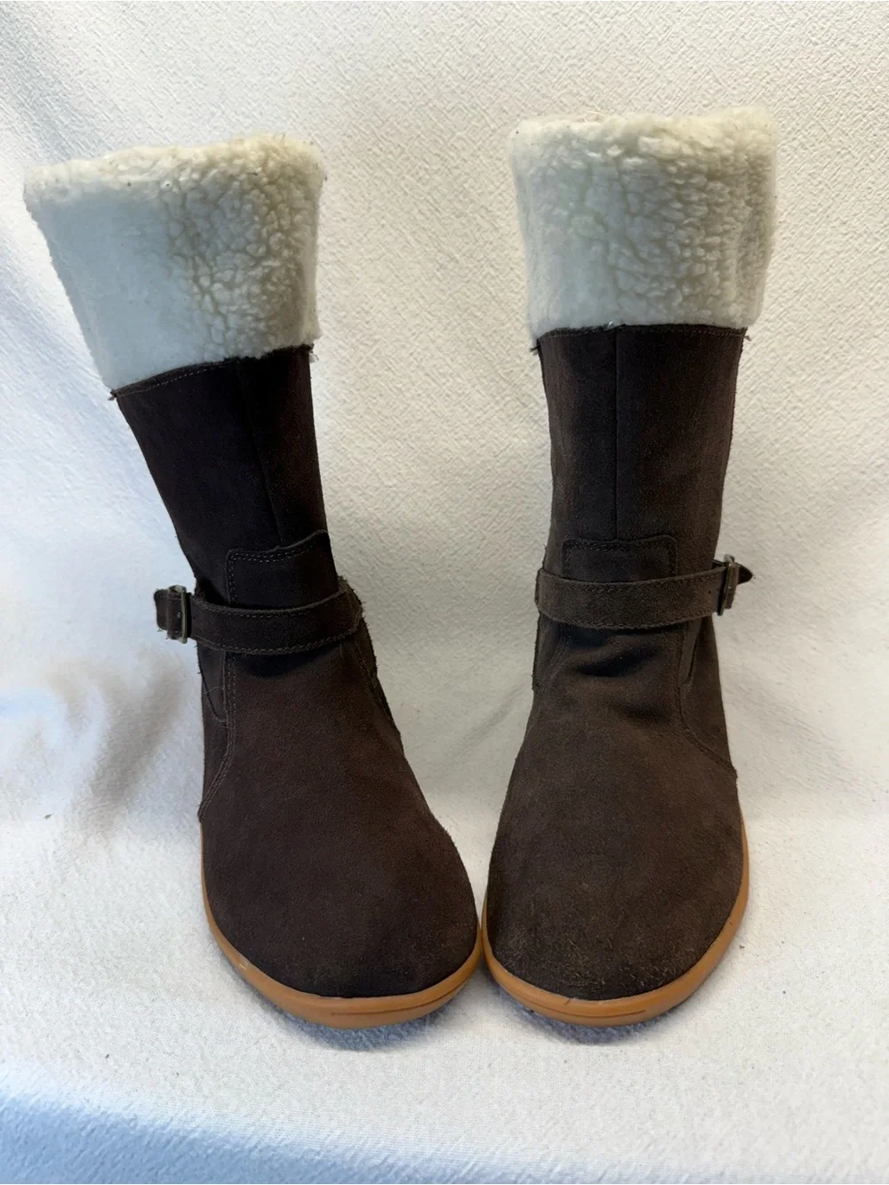 Merrell Dark Brown Faux-Shearling Mid-Calf Winter Boots Boys or Girls Waterproof